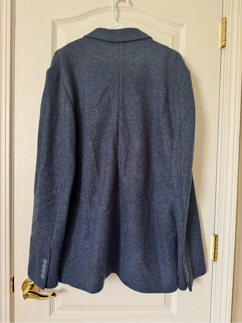 Turtleson Men’s Boiled Wool Sport Jacket Blazer Blue Size Large